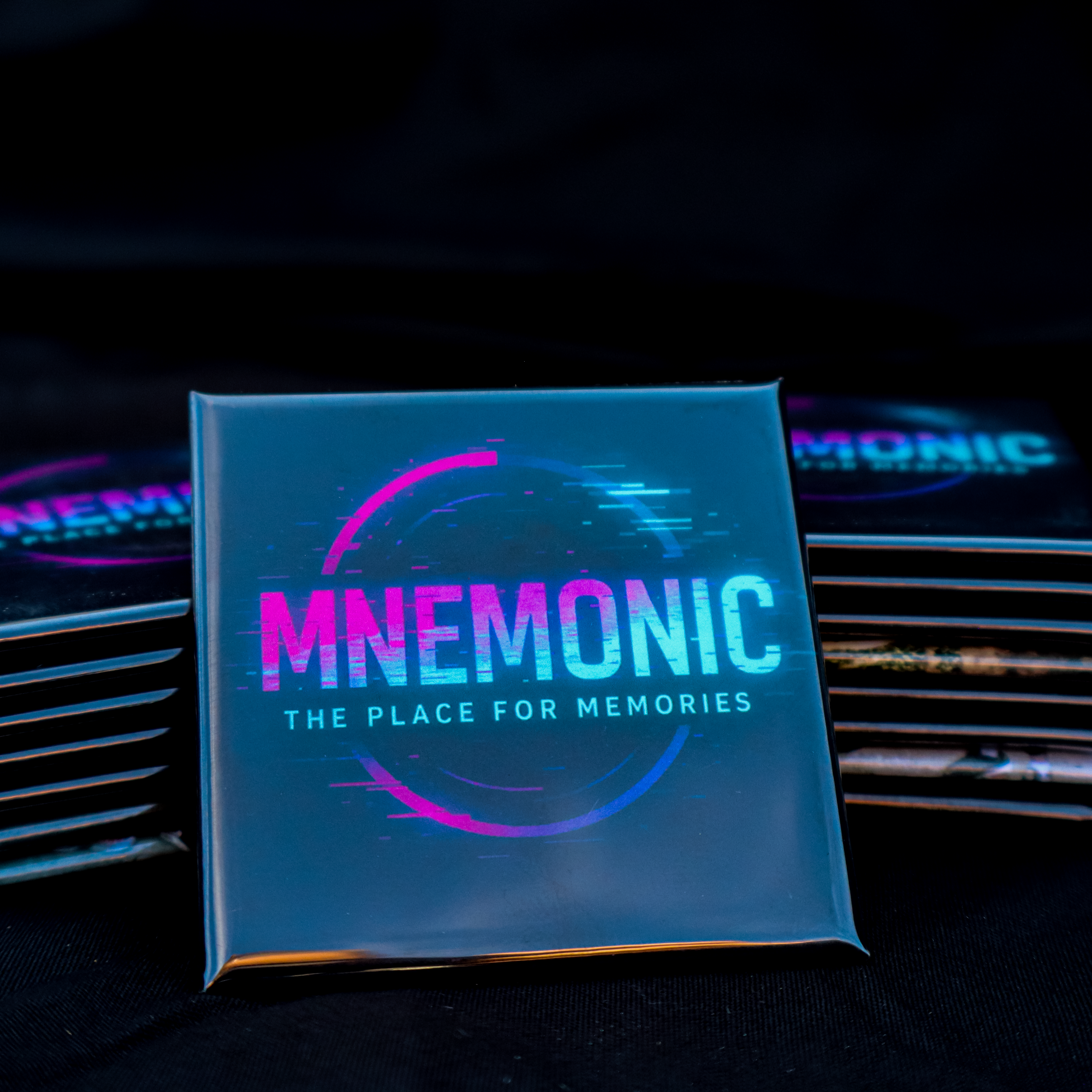 2" x 2" Square Fridge Magnet - Single Logo - Scannable